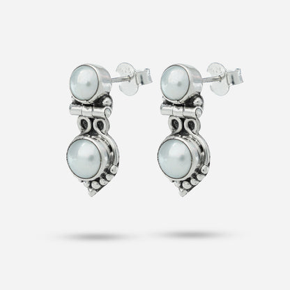 Oxidized Silver Earrings