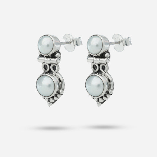 Oxidized Silver Earrings