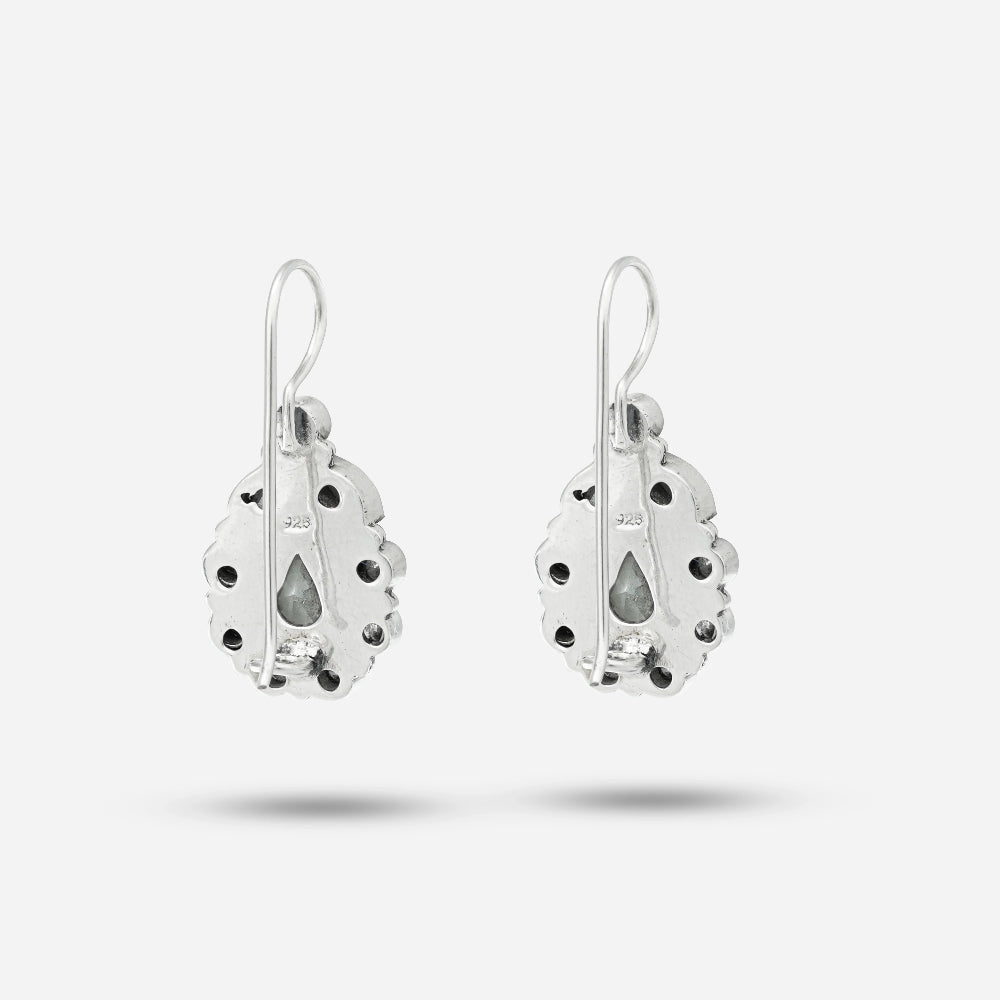 Silver Zirconia Drop Earrings