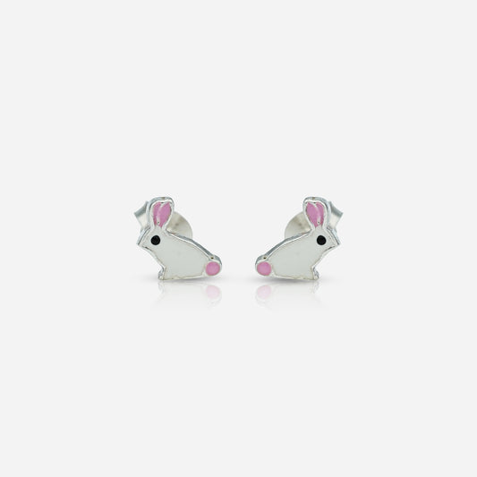Silver Rabbit Studs