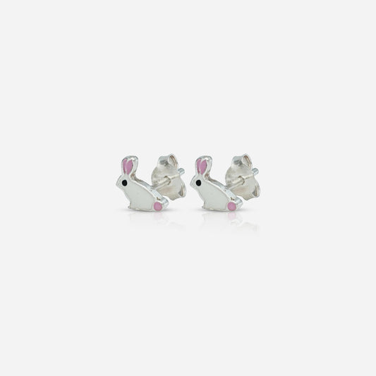 Silver Rabbit Studs