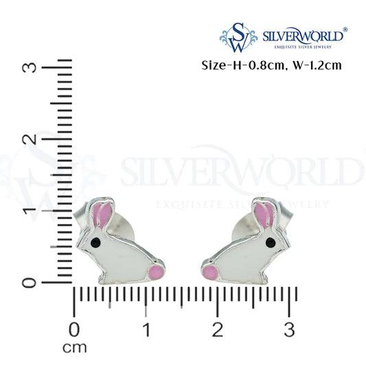 Silver Rabbit Studs
