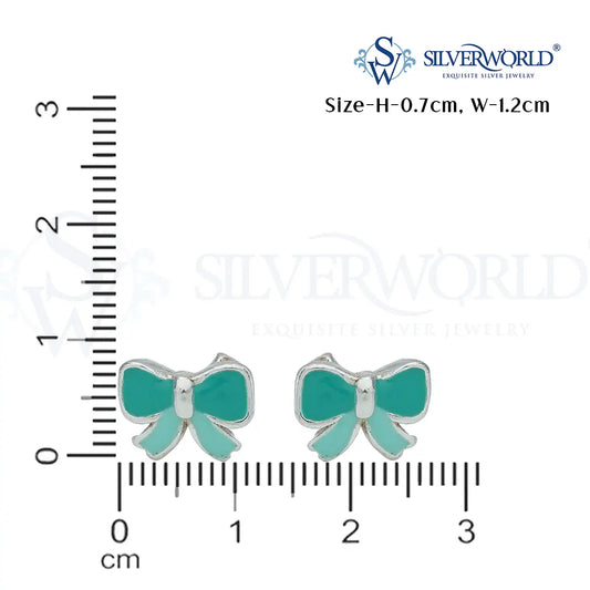 Bow Silver Earrings