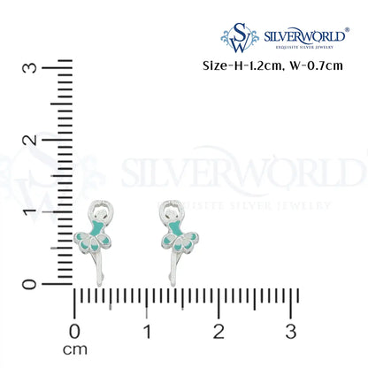 Ballerina Silver Studs