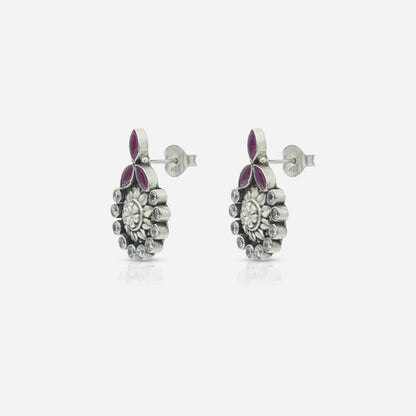 Tribal Floral Stud