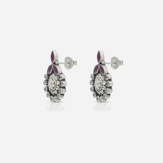 Tribal Floral Stud