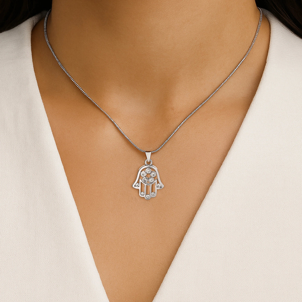 Silver Hamsa Pendant
