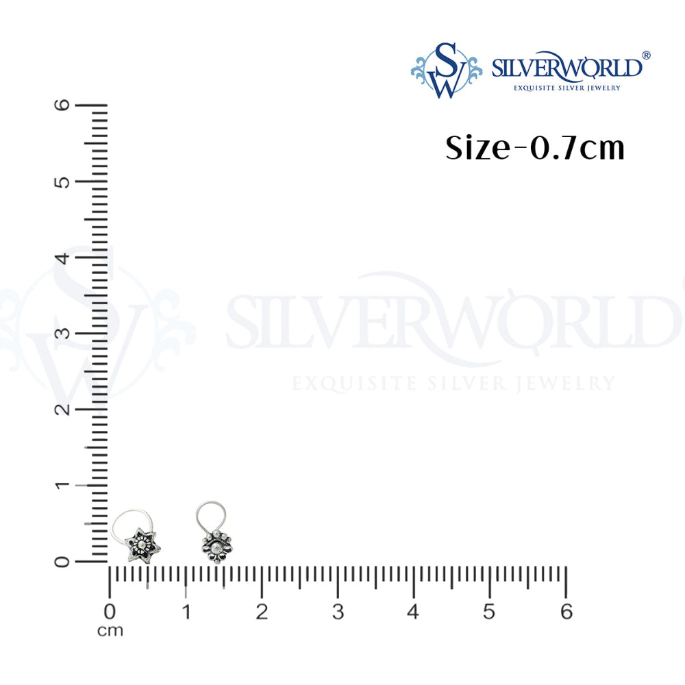 Nose pin by silver world best silver shops in Delhi