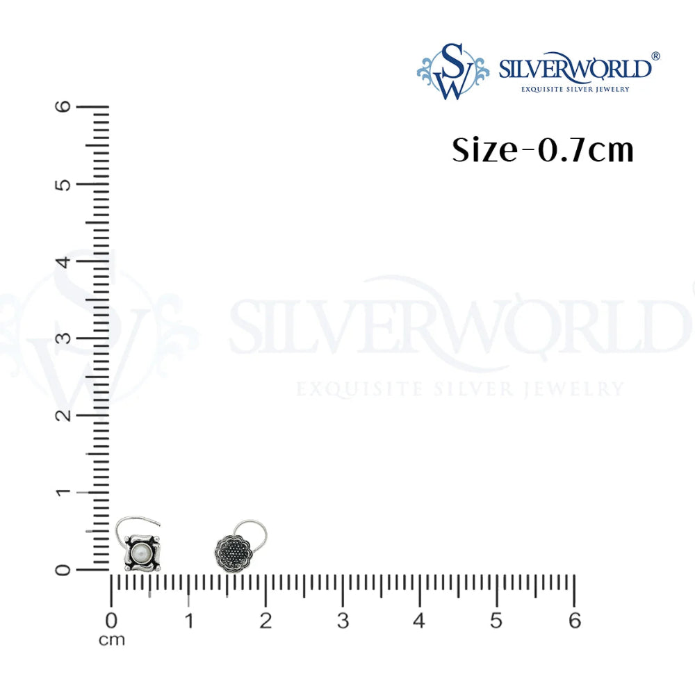 Silver nose pin  by Silver World - best silver shops in Delhi