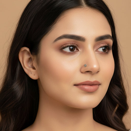 Nose pin by silver world best silver shops in Delhi