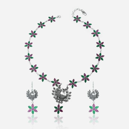 floral necklace set