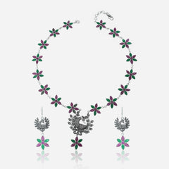 floral necklace set