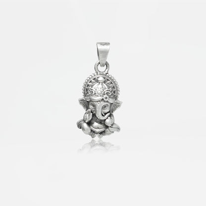 Antique Ganpati Silver Pendant