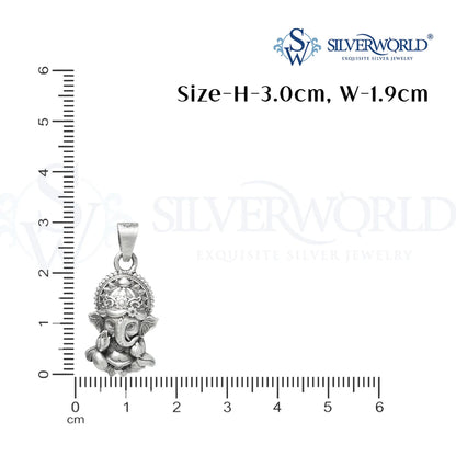Antique Ganpati Silver Pendant