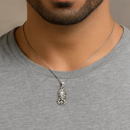 Antique Ganpati Silver Pendant