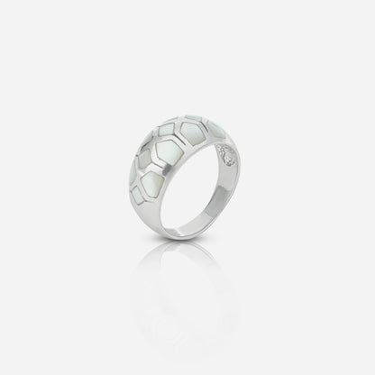 Honeycomb Silver Ring