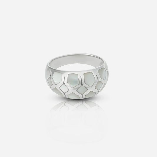 Honeycomb Silver Ring