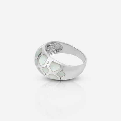 Honeycomb Silver Ring