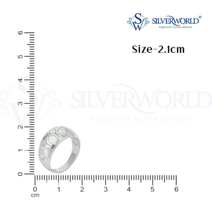 Honeycomb Silver Ring