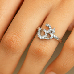 Divine Om Silver Ring