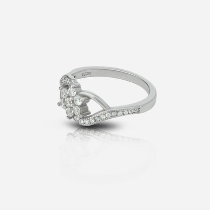 Zirconia floral ring
