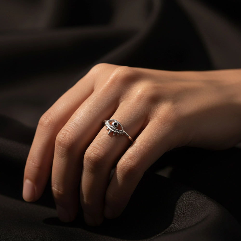 Evil Eye Charm Ring