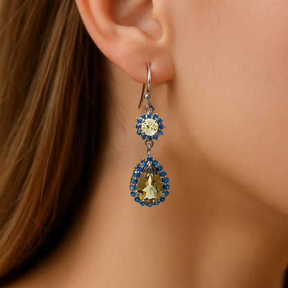 Stone Earrings on model