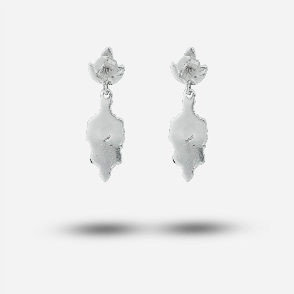 Zircon Stone Earrings backside