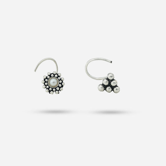 Silver Nose Pin by Silver World - Best silver shops in Delhi!