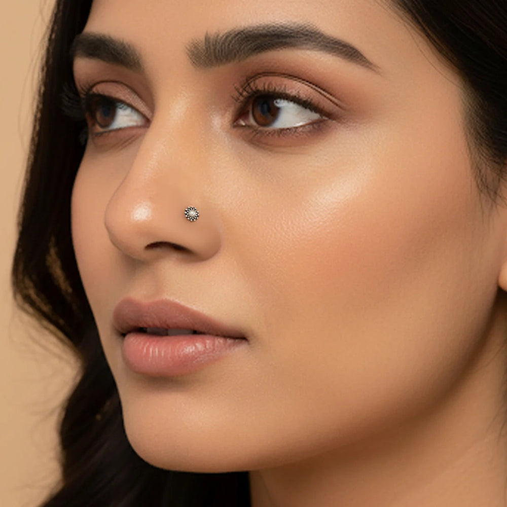Silver Nose Pin by Silver World - Best silver shops in Delhi!