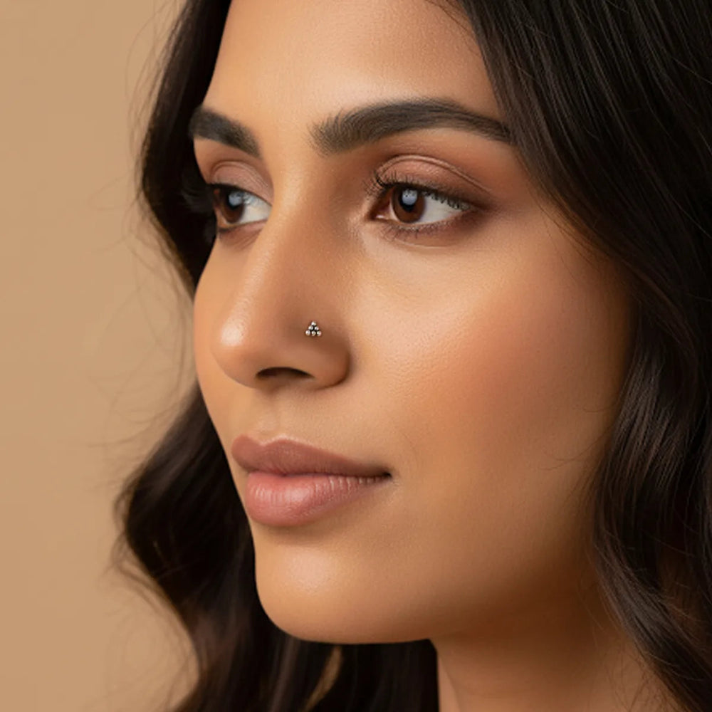 Silver Nose Pin by Silver World - Best silver shops in Delhi!