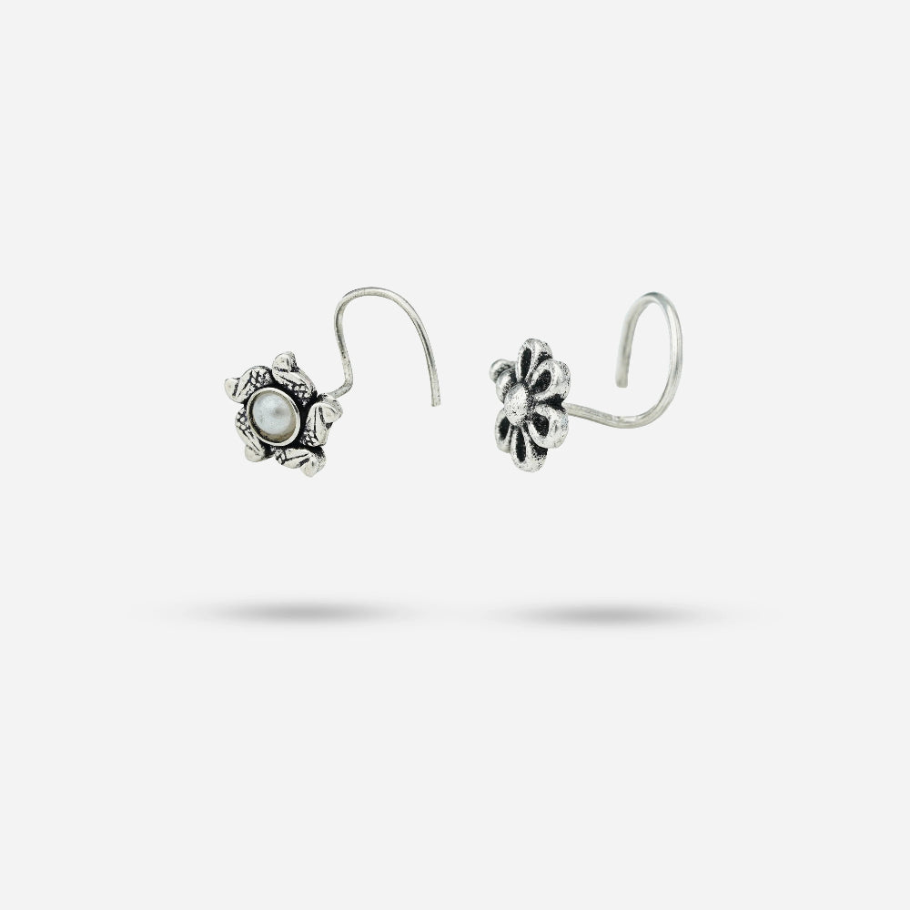 Oxidized Silver Nose Pins by Silver World - Best Silver shops in Delhi!