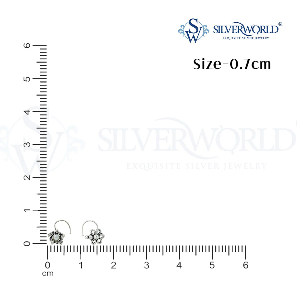 Oxidized Silver Nose Pins by Silver World - Best Silver shops in Delhi!