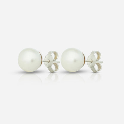 Silver Pearl Studs