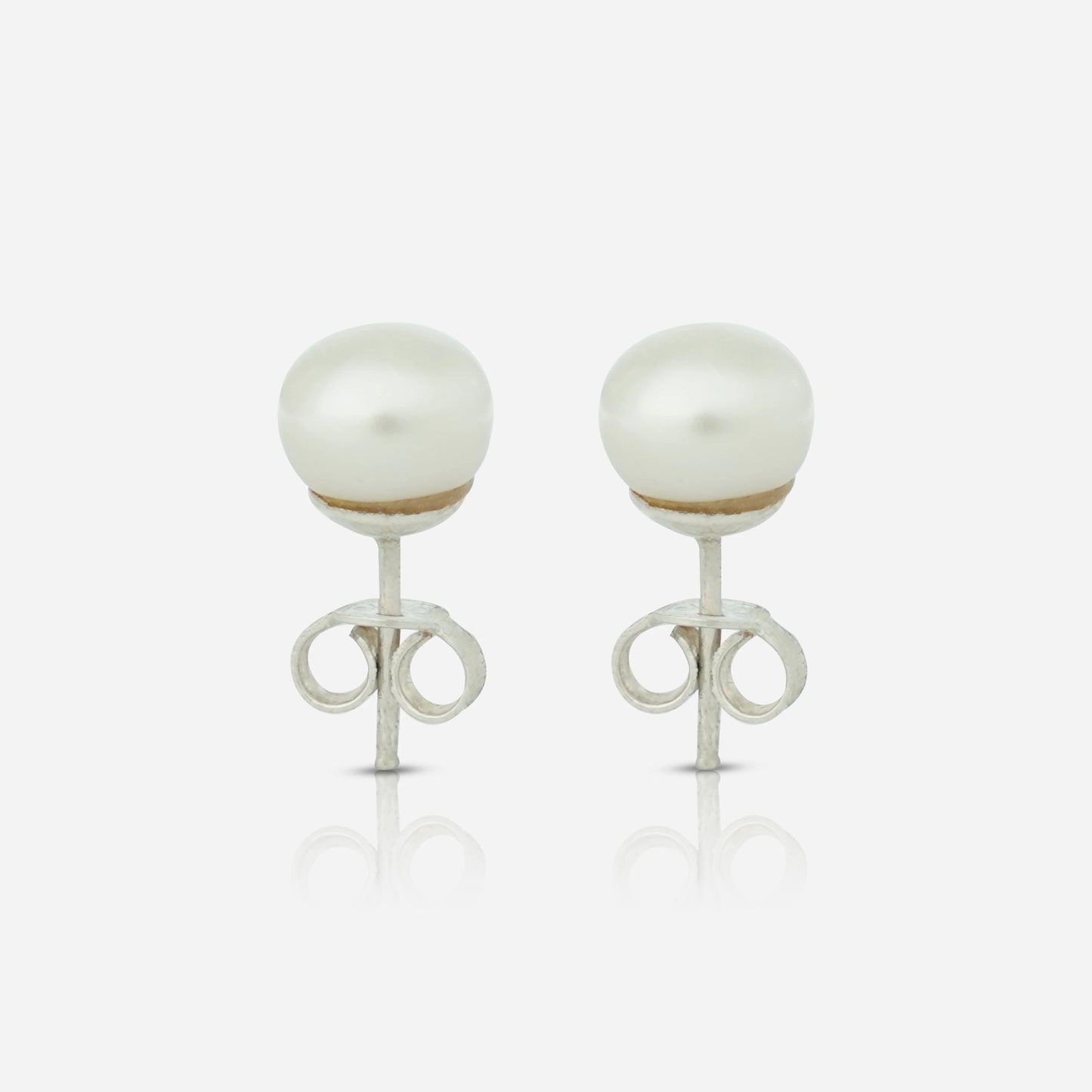 Silver Pearl Studs