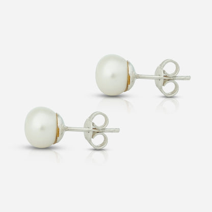 Silver Pearl Studs