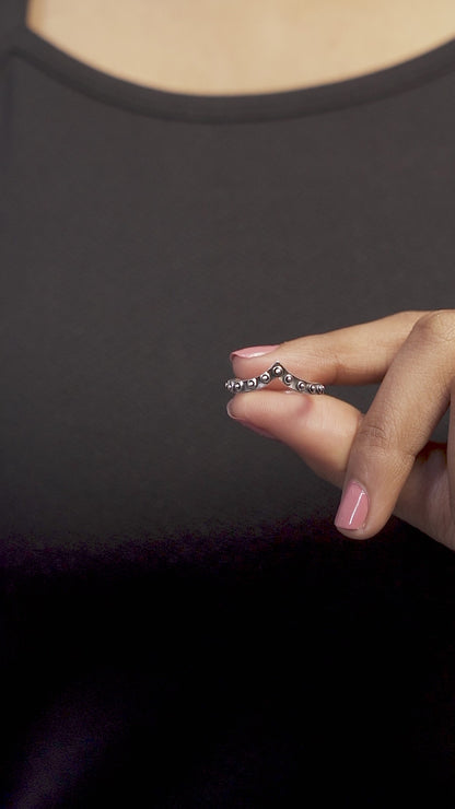V-Shape Chevron Ring