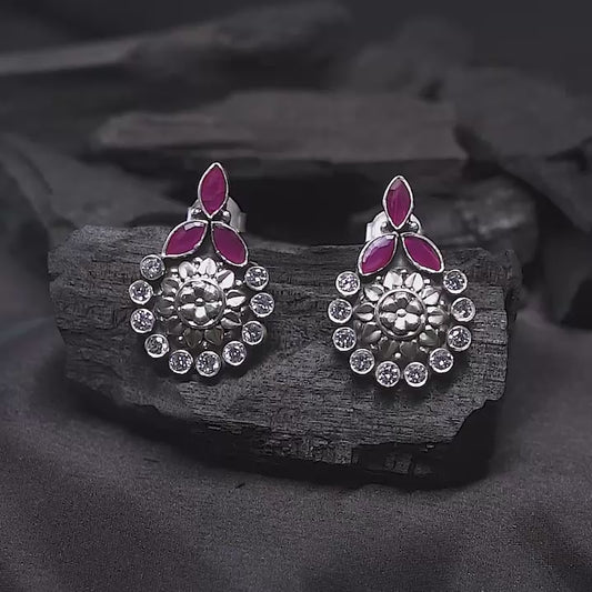 Tribal Floral Stud