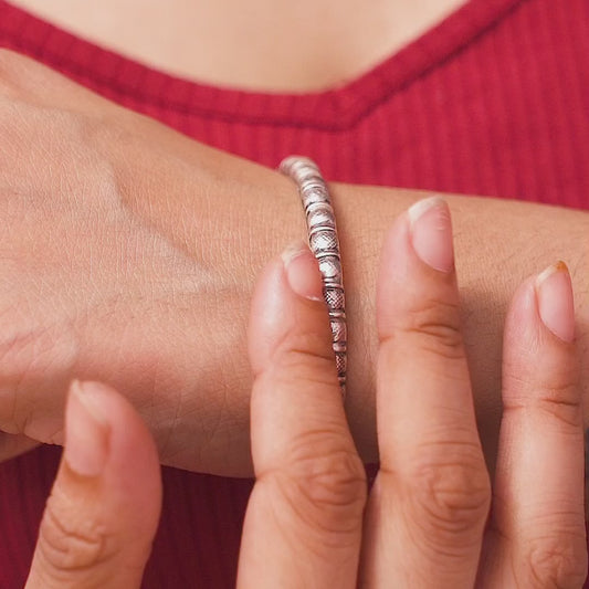 Rhythmic Engraved Bangle