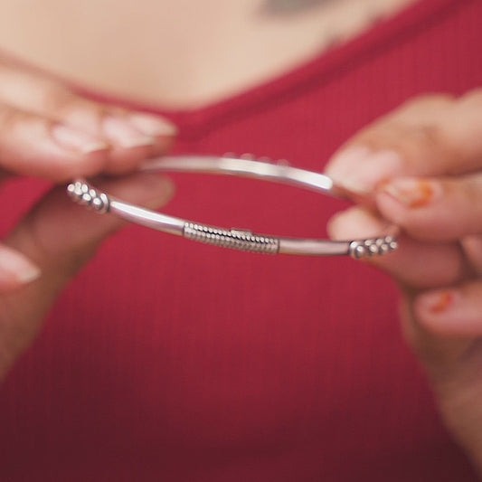 Geometric Accented Bangle