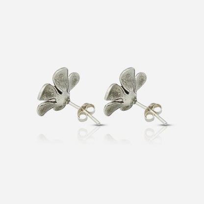 Oxidized Floral Stud Earrings